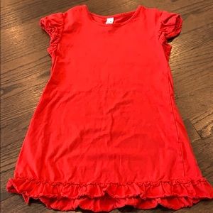 Zara kids Red tunic with ruffles size 7/8